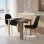 Τραπεζαρία Manka I-Bella pakoworld σετ 3τεμ σε sonoma απόχρωση 80x80x77εκ