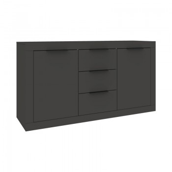 Μπουφές Doha pakoworld σε ανθρακί απόχρωση 150x45x80.5εκ