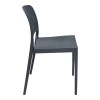 Καρέκλα Fenxy pakoworld pp σε μαύρη απόχρωση 38x42x77εκ