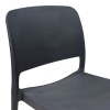 Καρέκλα Fenxy pakoworld pp σε μαύρη απόχρωση 38x42x77εκ