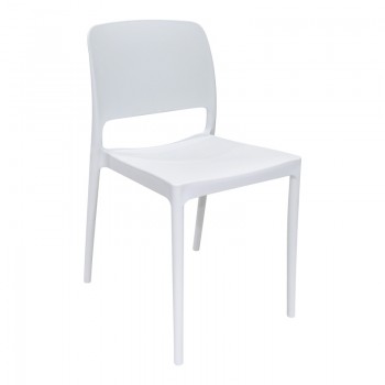 Καρέκλα Fenxy pakoworld pp σε λευκή απόχρωση 38x42x77εκ