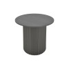Βοηθητικό τραπέζι Dovel pakoworld mdf-μέταλλο σε μαύρη απόχρωση Φ50x50εκ