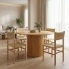 Τραπέζι Karulo pakoworld mdf σε sonoma απόχρωση Φ120x76εκ