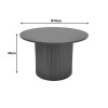 Τραπέζι σαλονιού Dovel pakoworld mdf σε sonoma-μαύρο μέταλλο Φ70x45εκ
