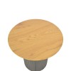 Βοηθητικό τραπέζι Dovel pakoworld mdf σε sonoma -μαύρο μέταλλο Φ50x50εκ