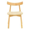 Καρέκλα Clareta pakoworld rubberwood-σχοινί σε φυσική απόχρωση 53x55x79εκ