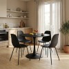 Tραπέζι Balou pakoworld mdf σε μαύρη απόχρωση Φ100x73εκ