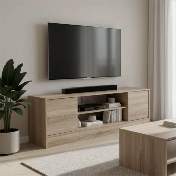 Έπιπλο τηλεόρασης Sasa pakoworld σε sonoma απόχρωση 120x35x41.5εκ