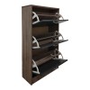 Παπουτσοθήκη Savaz pakoworld σε oak-ανθρακί απόχρωση 60x24x114εκ