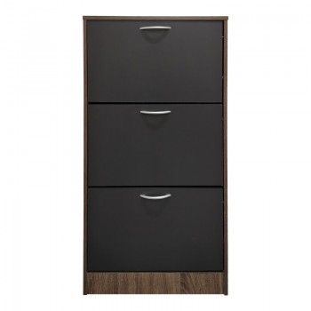 Παπουτσοθήκη Savaz pakoworld σε oak-ανθρακί απόχρωση 60x24x114εκ