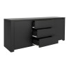 Μπουφές Kalya pakoworld σε ανθρακί απόχρωση 220x49x89.5εκ