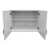 Ντουλάπα εξάφυλλη με πατάρι Athos ΙΙ pakoworld λευκή 240x42x240εκ