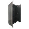 Ντουλάπα εξάφυλλη με πατάρι Athos pakoworld wenge 240x42x240εκ