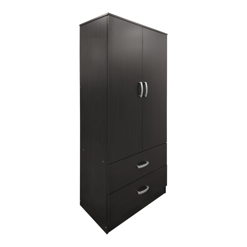 Ντουλάπα τετράφυλλη με πατάρι Athos pakoworld wenge 160x42x240εκ