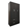Ντουλάπα πεντάφυλλη με πατάρι Athos I pakoworld wenge 170x42x240εκ