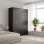 Ντουλάπα πεντάφυλλη με πατάρι Athos I pakoworld wenge 170x42x240εκ
