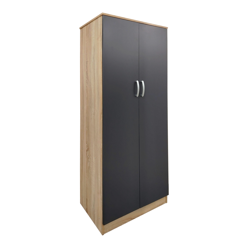 Ντουλάπα πεντάφυλλη Athos I pakoworld sonoma-ανθρακί 170x42x180εκ