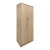 Ντουλάπα εξάφυλλη με πατάρι Athos pakoworld sonoma 240x42x240εκ