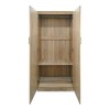 Ντουλάπα εξάφυλλη με πατάρι Athos pakoworld sonoma 240x42x240εκ