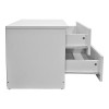 Κομοδίνο Athos pakoworld σε λευκή απόχρωση 48x40x41.5εκ