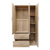 Ντουλάπα πεντάφυλλη με πατάρι Athos I pakoworld sonoma 170x42x240εκ