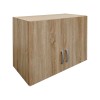 Ντουλάπα εξάφυλλη με πατάρι Athos ΙΙ pakoworld sonoma 240x42x240εκ