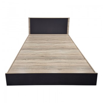 Κρεβάτι Athos pakoworld σε sonoma-ανθρακί απόχρωση 160x200εκ