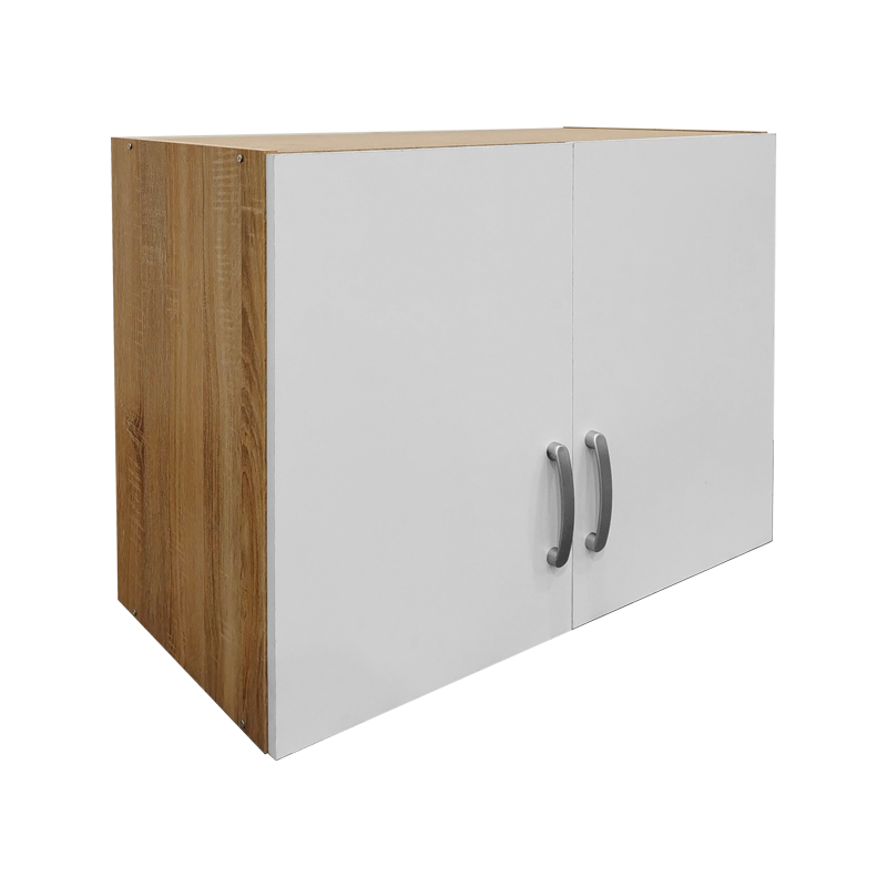 Ντουλάπα τετράφυλλη με πατάρι Athos Ι pakoworld sonoma-λευκή 160x42x240εκ
