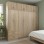 Ντουλάπα εξάφυλλη με πατάρι Athos I pakoworld sonoma 240x42x240εκ