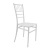 Καρέκλα Tiffany Ι pakoworld pp σε λευκή απόχρωση 38.5x46.5x87εκ
