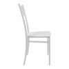 Καρέκλα Tiffany Ι pakoworld pp σε λευκή απόχρωση 38.5x46.5x87εκ