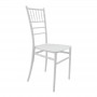 Καρέκλα Tiffany Ι pakoworld pp σε λευκή απόχρωση 38.5x46.5x87εκ