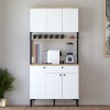 Ντουλάπια κουζίνας Lenner pakoworld λευκό-sonoma 90x45x184εκ