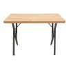 Τραπέζι Vertex pakoworld oak με μαύρα μεταλλικά πόδια 110x70x72εκ