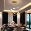 Φωτιστικό οροφής Rings pakoworld led μέταλλο χρυσό Φ60x100εκ