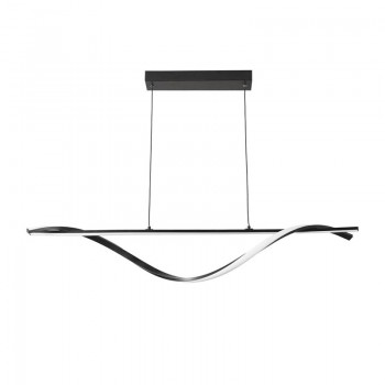 Φωτιστικό οροφής Infinity pakoworld led μέταλλο μαύρο 120x12x150εκ