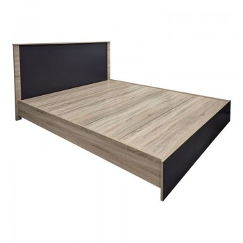 Κρεβάτι με στρώμα Athos-Dreamer pakoworld sonoma-ανθρακί 160x200εκ