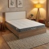 Κρεβάτι με στρώμα Athos-Dreamer pakoworld sonoma-λευκό 160x200εκ