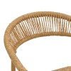 Πολυθρόνα Rayana pakoworld στοιβαζόμενη αλουμίνιο - pe rattan σε φυσική απόχρωση 56x61,5x77,5εκ