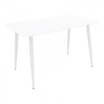 Τραπέζι Vista pakoworld αλουμίνιο σε λευκη απόχρωση 150x80x72εκ