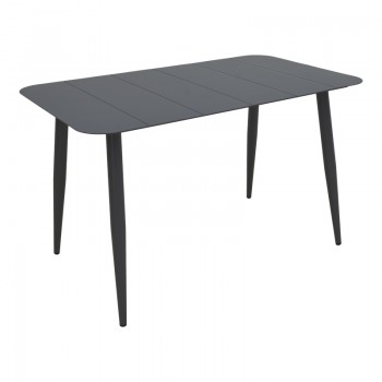 Τραπέζι Vista pakoworld αλουμίνιο σε μαύρη απόχρωση 150x80x72εκ