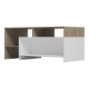 Τραπέζι σαλονιού Consa pakoworld sonoma - λευκό 120x60x52.8εκ