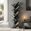 Βιβλιοθήκη Fyllo pakoworld ανθρακί 50x25x141.5εκ