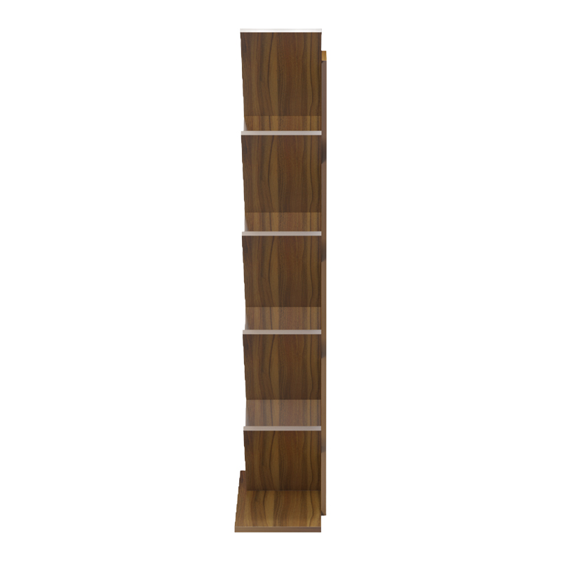 Βιβλιοθήκη Fyllo pakoworld καρυδί 50x25x141.5εκ