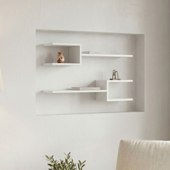 Ραφιέρα τοίχου Galler pakoworld λευκό 79x19.5x18εκ