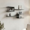Ραφιέρα τοίχου Galler pakoworld ανθρακί 79x19.5x18εκ