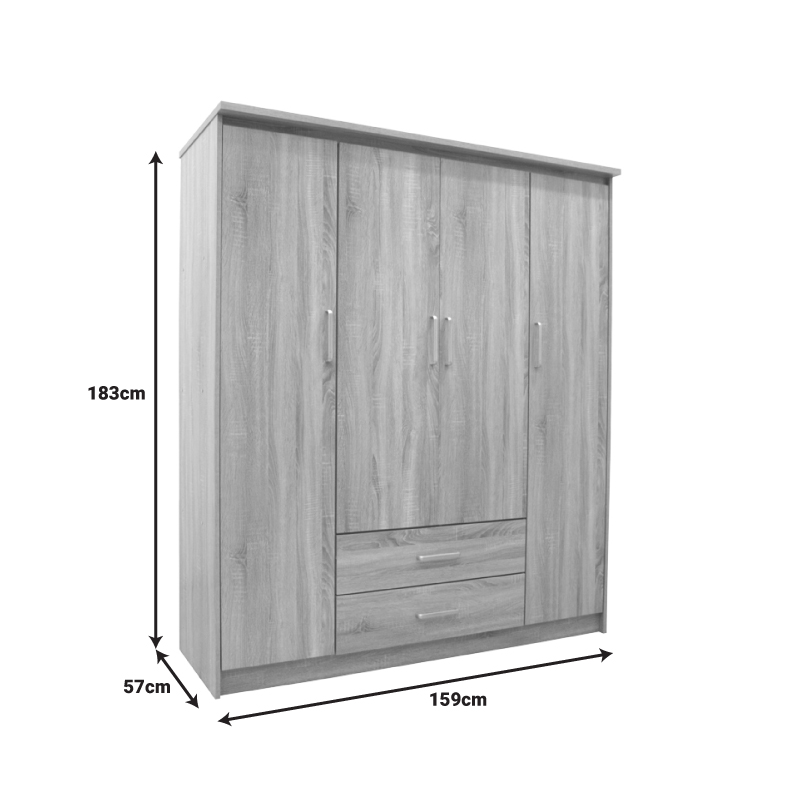 Σετ Κρεβατοκάμαρας Olympus Sonoma με Κρεβάτι 120x200εκ Σετ 4τεμ