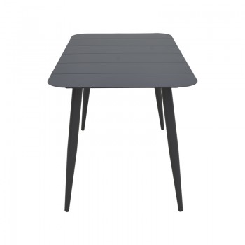 Τραπέζι Vista pakoworld αλουμίνιο σε μαύρη απόχρωση 120x70x72εκ