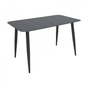Τραπέζι Vista pakoworld αλουμίνιο σε μαύρη απόχρωση 120x70x72εκ