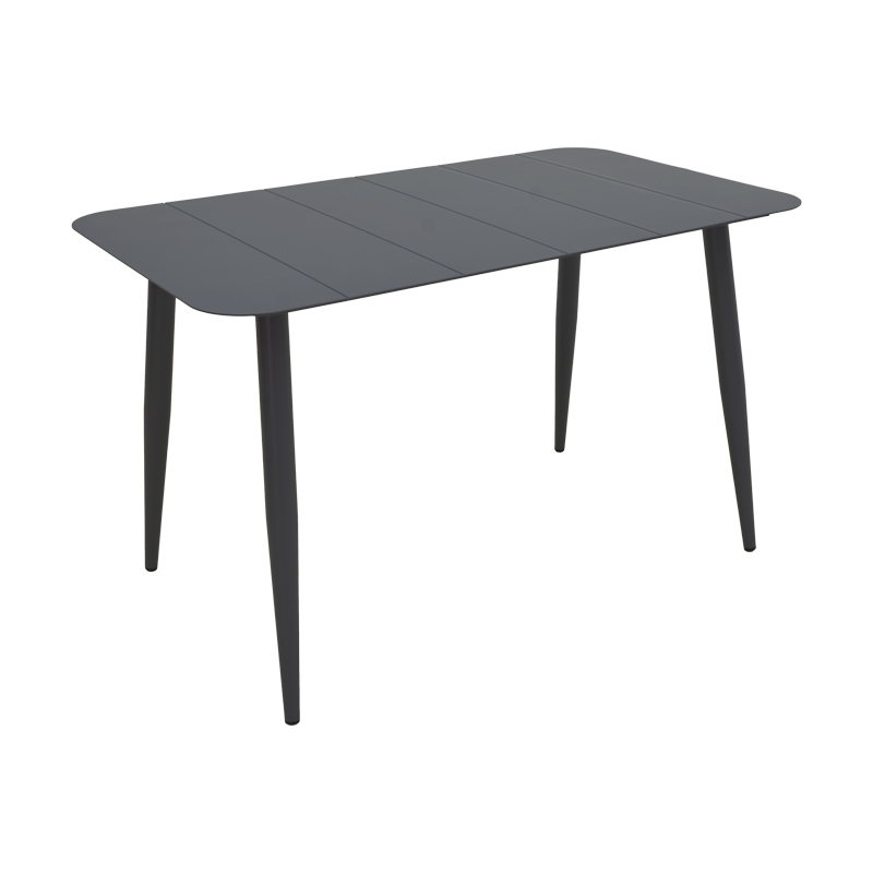 Τραπέζι Vista pakoworld αλουμίνιο σε μαύρη απόχρωση 120x70x72εκ
